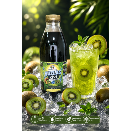 Kivi Aromalı Buzlaş 1 e 5 Şurup 1 lt